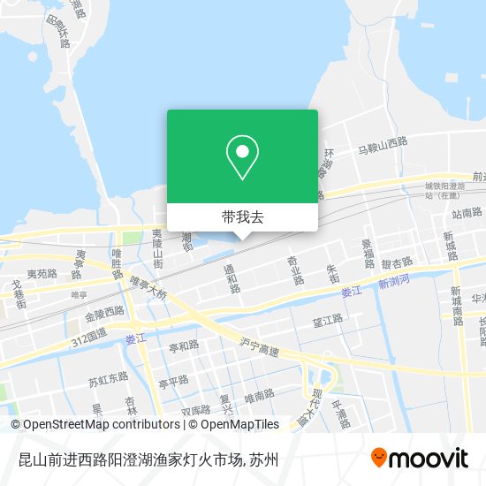 昆山前进西路阳澄湖渔家灯火市场地图