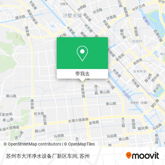 苏州市大洋净水设备厂新区车间地图