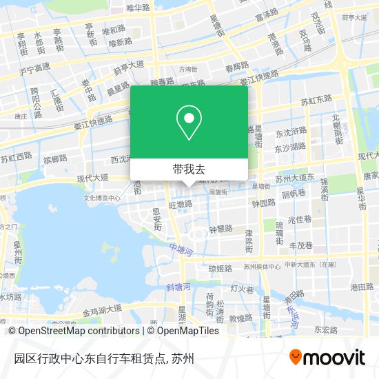 园区行政中心东自行车租赁点地图