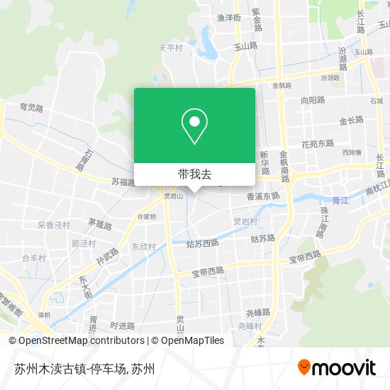 苏州木渎古镇-停车场地图