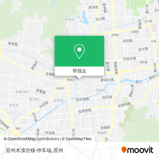 苏州木渎古镇-停车场地图