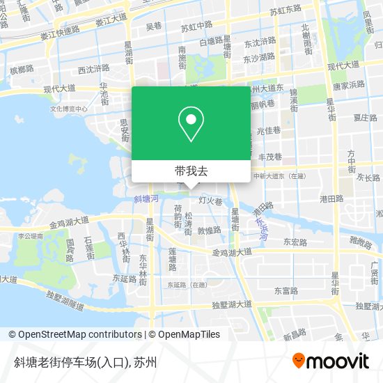 斜塘老街停车场(入口)地图