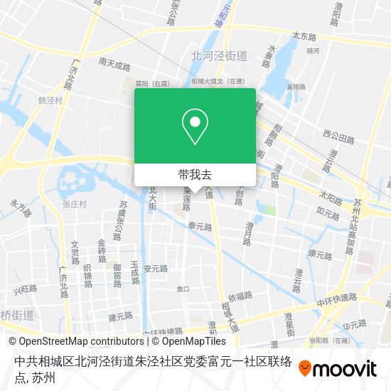中共相城区北河泾街道朱泾社区党委富元一社区联络点地图