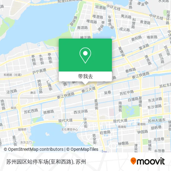 苏州园区站停车场(至和西路)地图