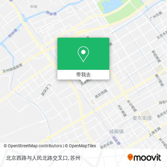 北京西路与人民北路交叉口地图