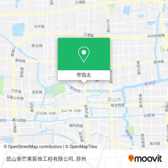 昆山青芒果装饰工程有限公司地图