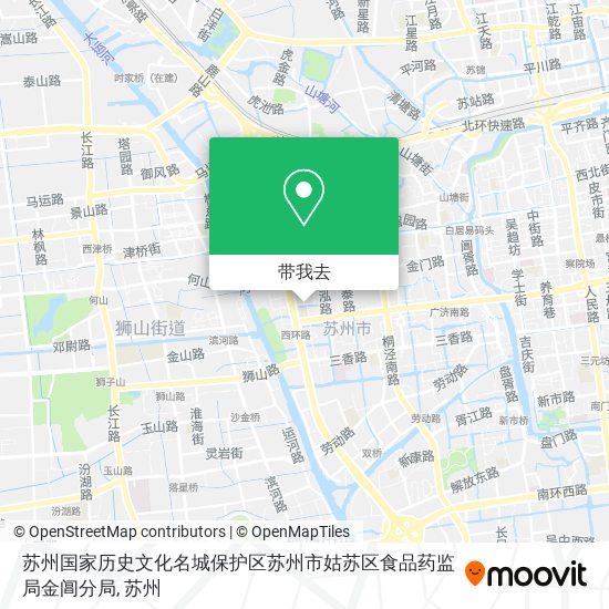 苏州国家历史文化名城保护区苏州市姑苏区食品药监局金阊分局地图