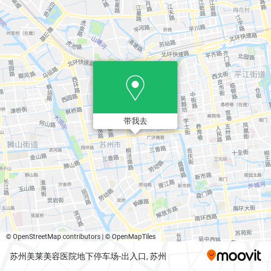 苏州美莱美容医院地下停车场-出入口地图