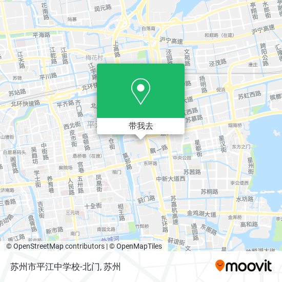苏州市平江中学校-北门地图