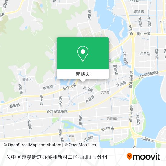 吴中区越溪街道办溪翔新村二区-西北门地图