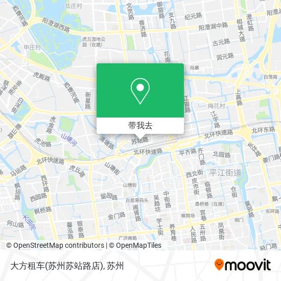 大方租车(苏州苏站路店)地图