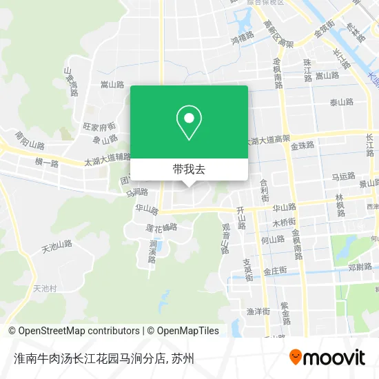 淮南牛肉汤长江花园马涧分店地图