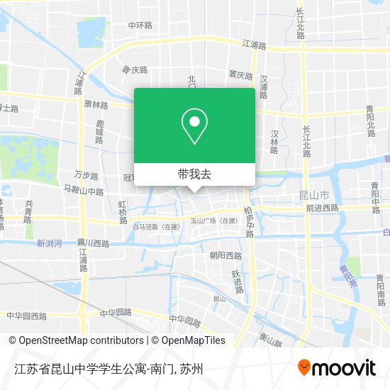 江苏省昆山中学学生公寓-南门地图