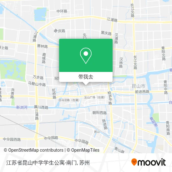 江苏省昆山中学学生公寓-南门地图