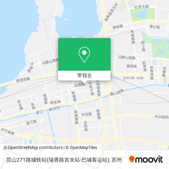 昆山271路城铁站(瑞香路首末站-巴城客运站)地图