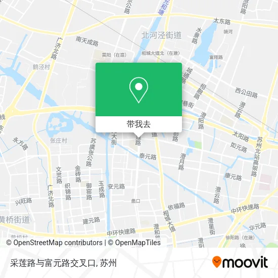 采莲路与富元路交叉口地图