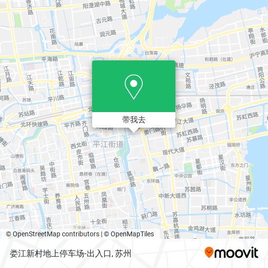 娄江新村地上停车场-出入口地图