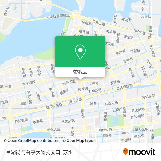 星湖街与葑亭大道交叉口地图