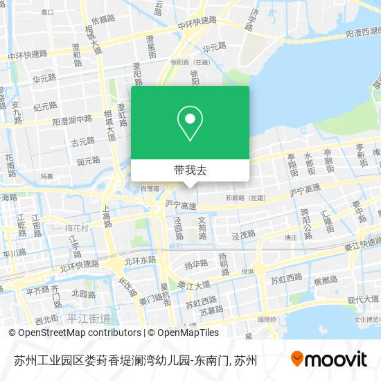 苏州工业园区娄葑香堤澜湾幼儿园-东南门地图