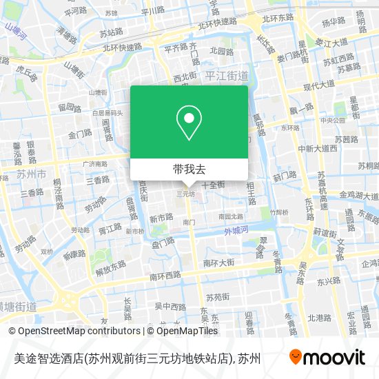 美途智选酒店(苏州观前街三元坊地铁站店)地图