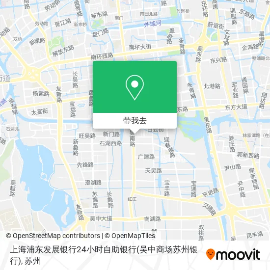 上海浦东发展银行24小时自助银行(吴中商场苏州银行)地图