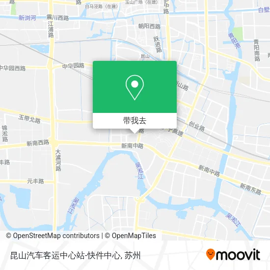 昆山汽车客运中心站-快件中心地图
