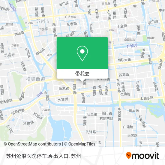苏州沧浪医院停车场-出入口地图