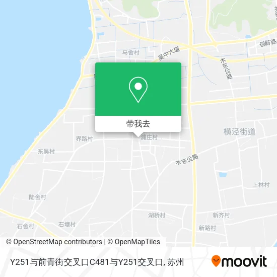 Y251与前青街交叉口C481与Y251交叉口地图