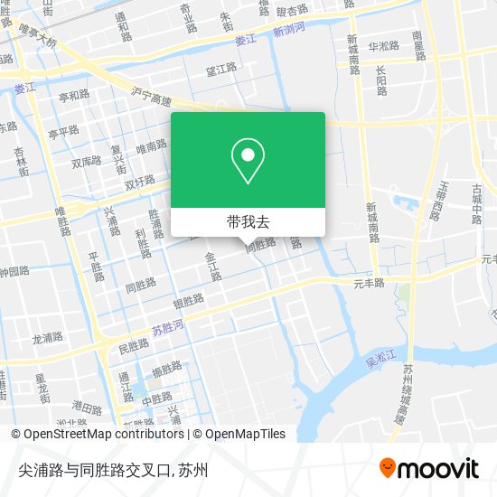 尖浦路与同胜路交叉口地图