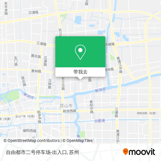 自由都市二号停车场-出入口地图