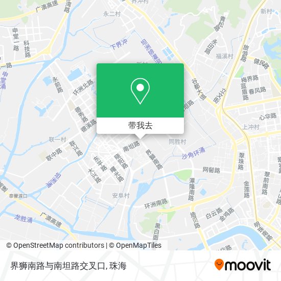 界狮南路与南坦路交叉口地图
