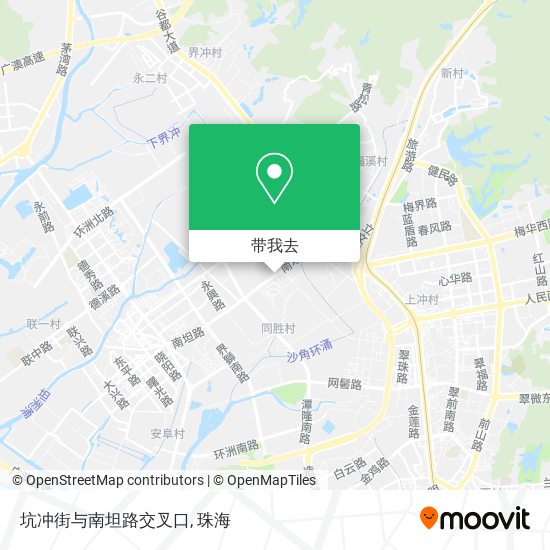 坑冲街与南坦路交叉口地图