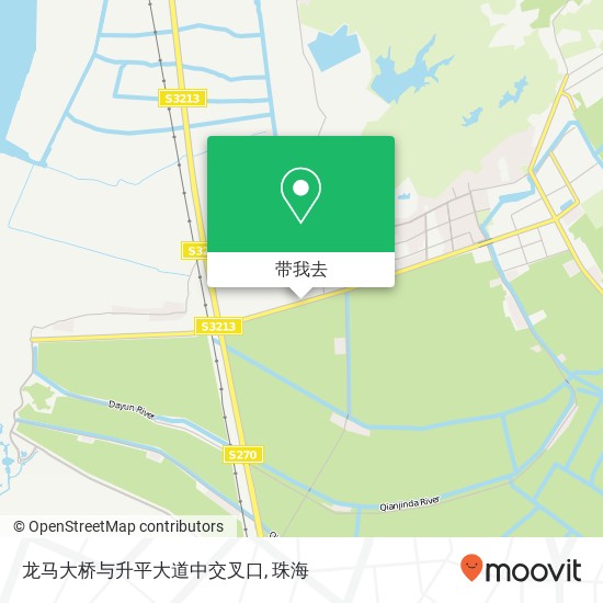 龙马大桥与升平大道中交叉口地图