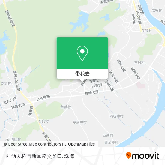 西沥大桥与新堂路交叉口地图