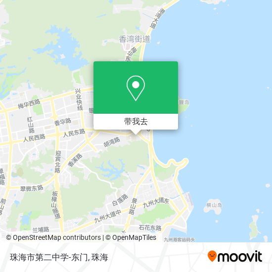 珠海市第二中学-东门地图