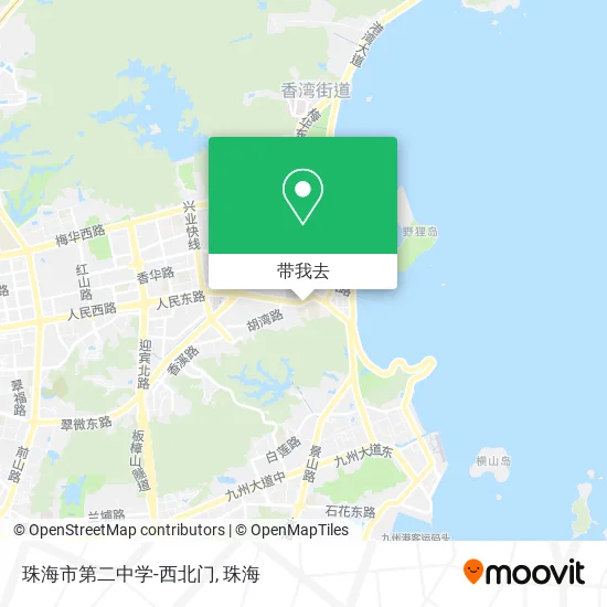 珠海市第二中学-西北门地图