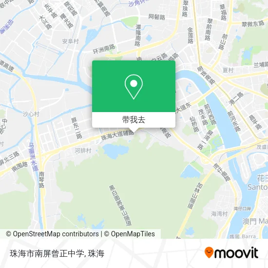 珠海市南屏曾正中学地图