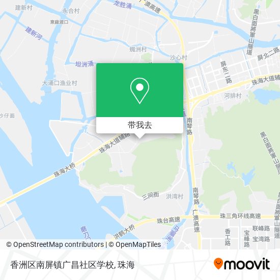 香洲区南屏镇广昌社区学校地图