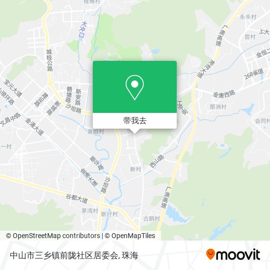 中山市三乡镇前陇社区居委会地图