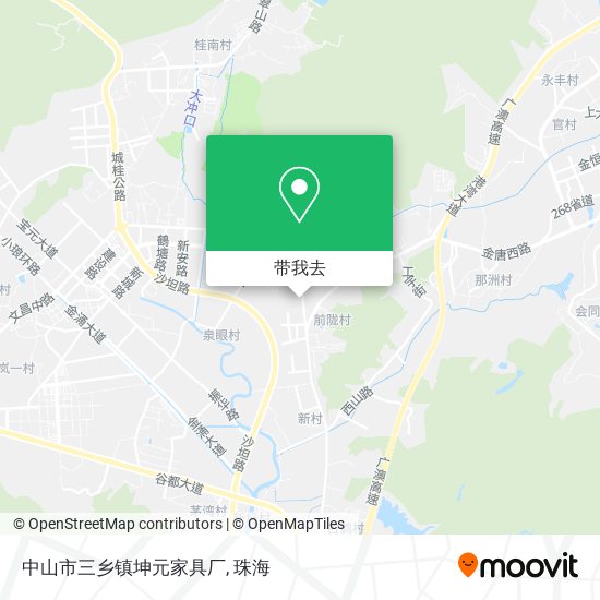 中山市三乡镇坤元家具厂地图