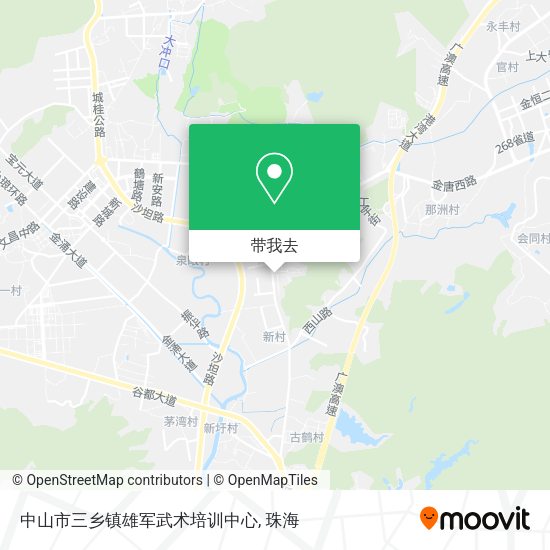 中山市三乡镇雄军武术培训中心地图