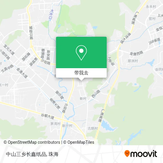 中山三乡长鑫纸品地图