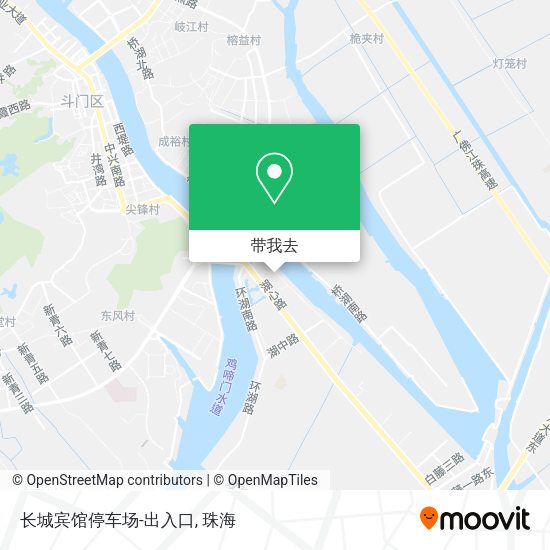 长城宾馆停车场-出入口地图
