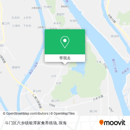 斗门区六乡镇银潭家禽养殖场地图