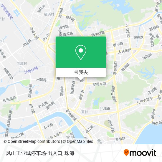 凤山工业城停车场-出入口地图