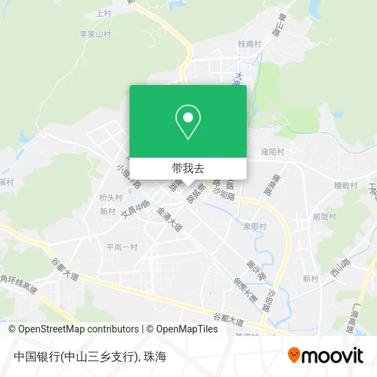 中国银行(中山三乡支行)地图