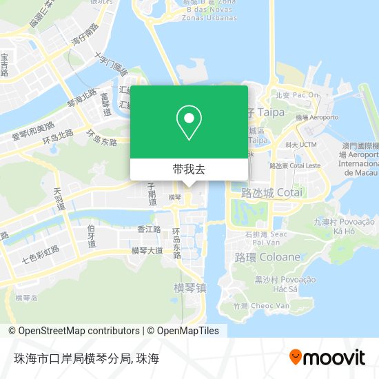 珠海市口岸局横琴分局地图
