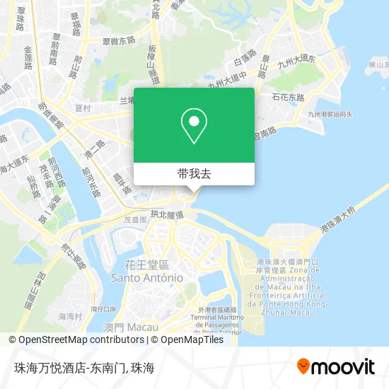 珠海万悦酒店-东南门地图