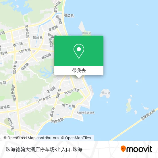 珠海德翰大酒店停车场-出入口地图