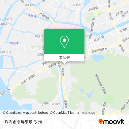 珠海市南屏果场地图